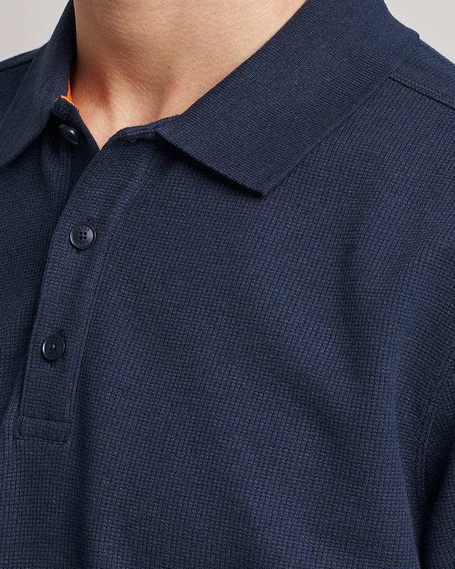 Men | Polo Shirts | BOSS ORANGE | Petempesto Knitted Polo Dark Blue