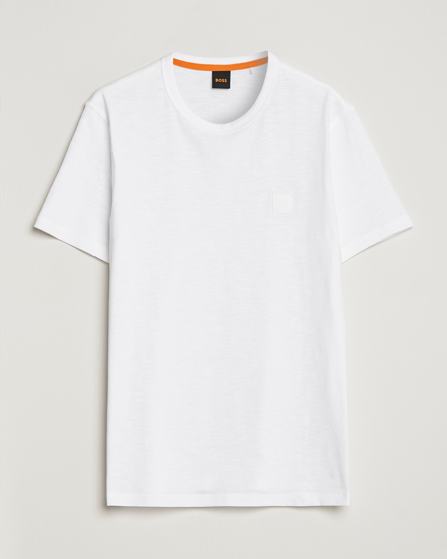 Men | T-Shirts | BOSS ORANGE | Tegood Slub Crew Neck T-Shirt White