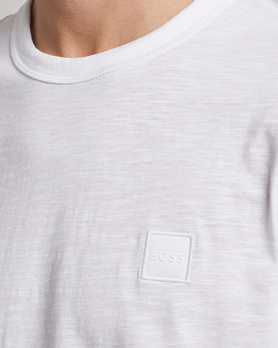 Men | T-Shirts | BOSS ORANGE | Tegood Slub Crew Neck T-Shirt White