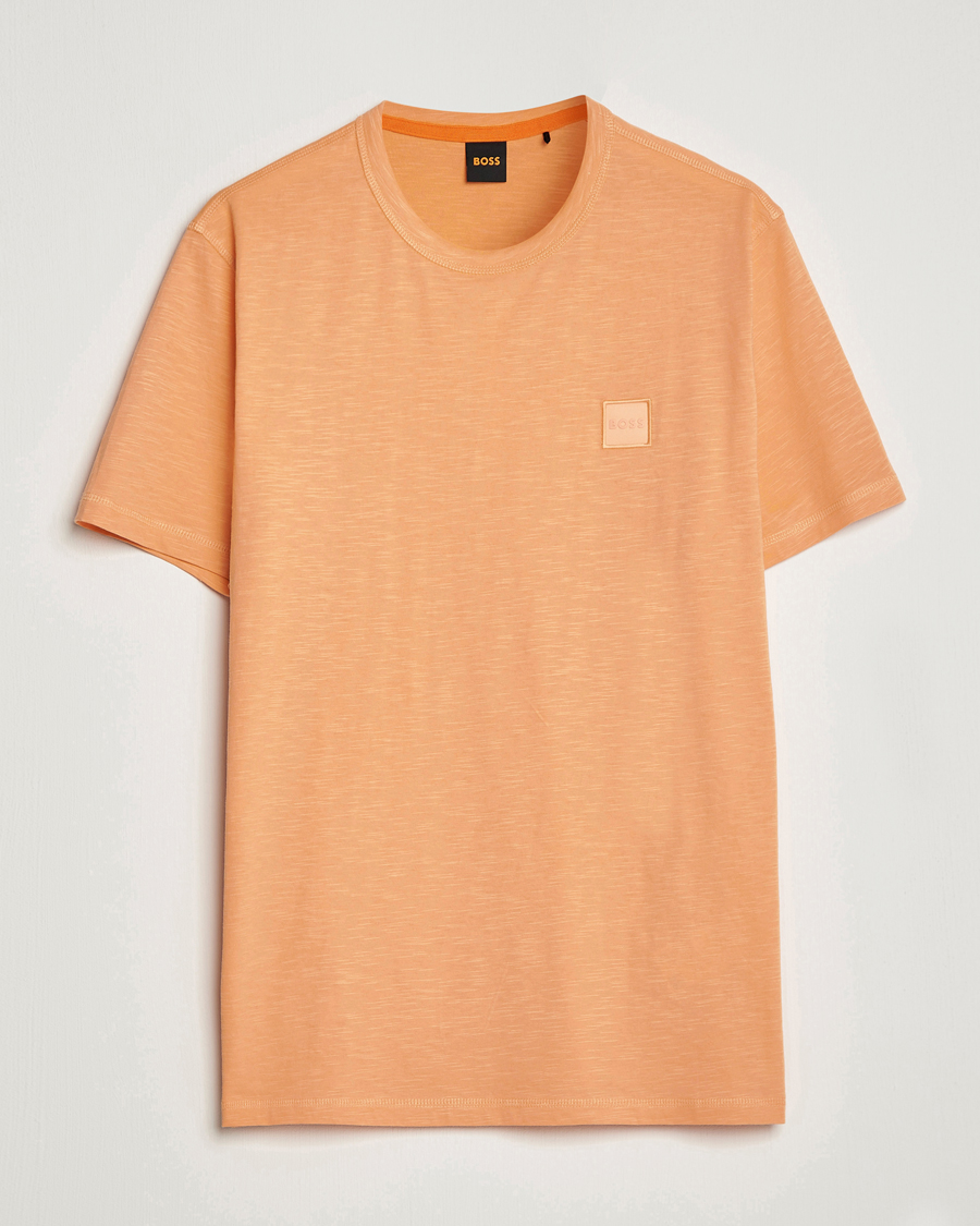 Men | T-Shirts | BOSS ORANGE | Tegood Slub Crew Neck T-Shirt Pastel Orange