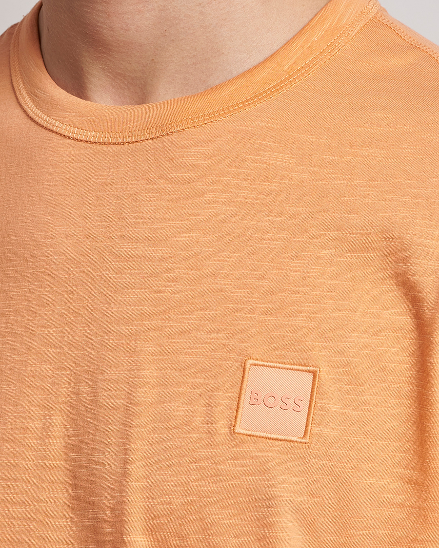 Men | T-Shirts | BOSS ORANGE | Tegood Slub Crew Neck T-Shirt Pastel Orange
