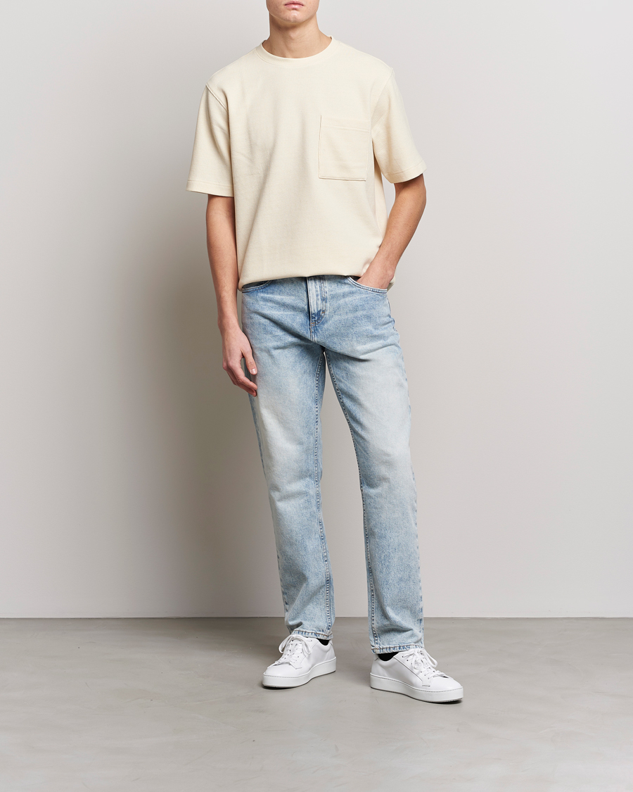 Men | T-Shirts | BOSS ORANGE | Tempesto Knitted Crew Neck T-Shirt Light Beige