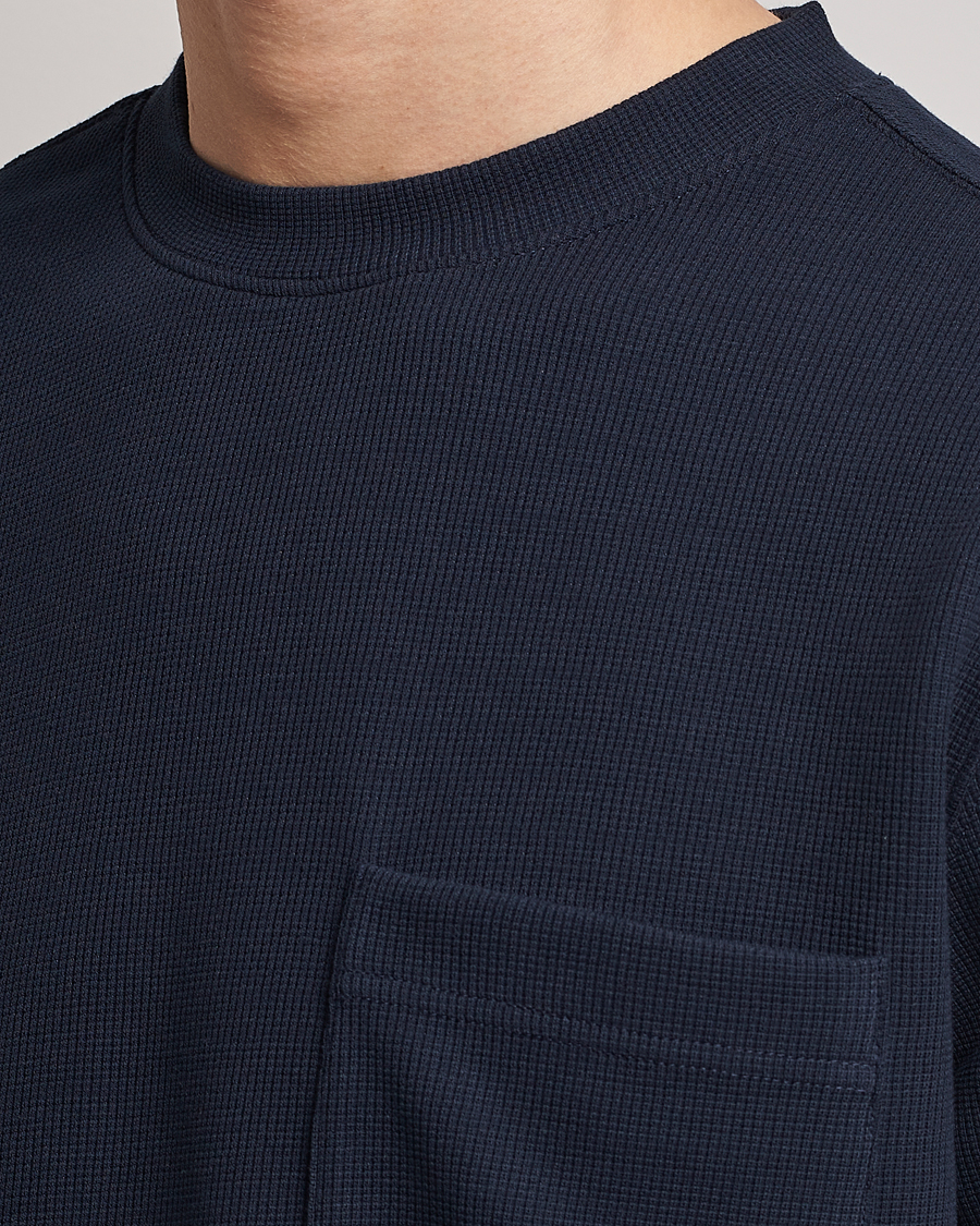 Men | T-Shirts | BOSS ORANGE | Tempesto Knitted Crew Neck T-Shirt Dark Blue