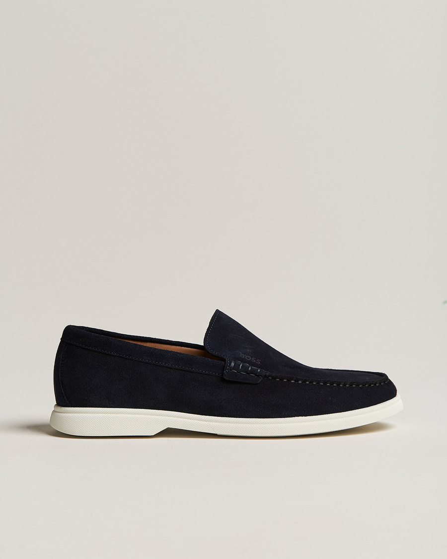 Men | Sienne Suede Loafer Dark Blue | BOSS BLACK | Sienne Suede Loafer Dark Blue