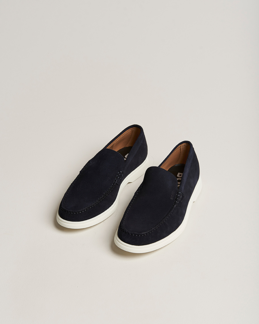Men | Sienne Suede Loafer Dark Blue | BOSS BLACK | Sienne Suede Loafer Dark Blue