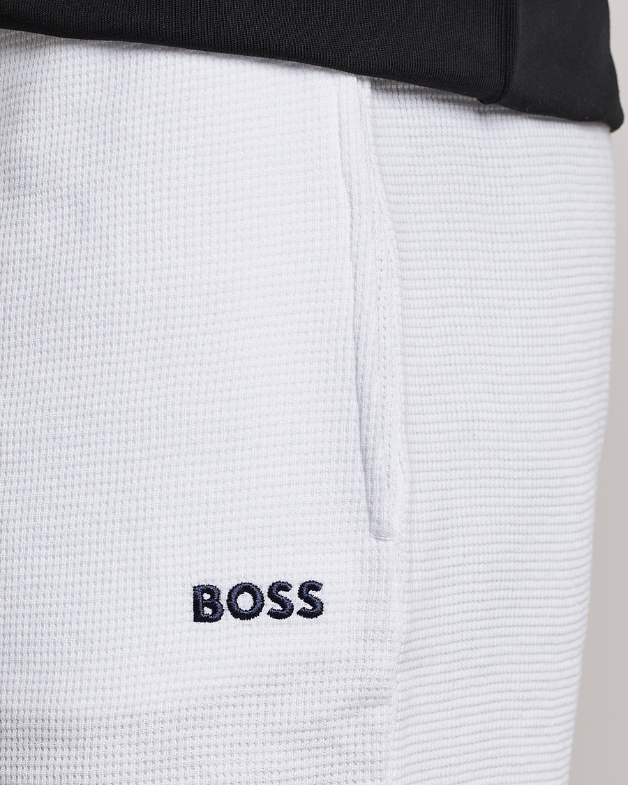 Men | Shorts | BOSS BLACK | Waffle Logo Shorts Open White