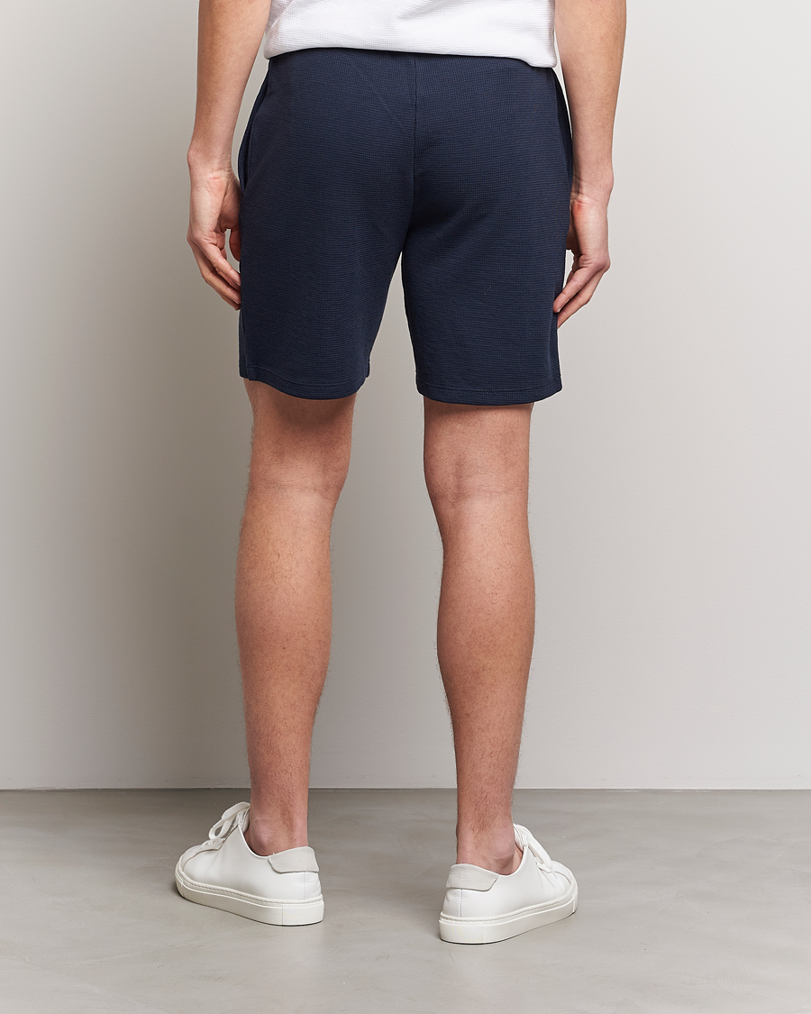 Men | Shorts | BOSS BLACK | Waffle Logo Shorts Dark Blue