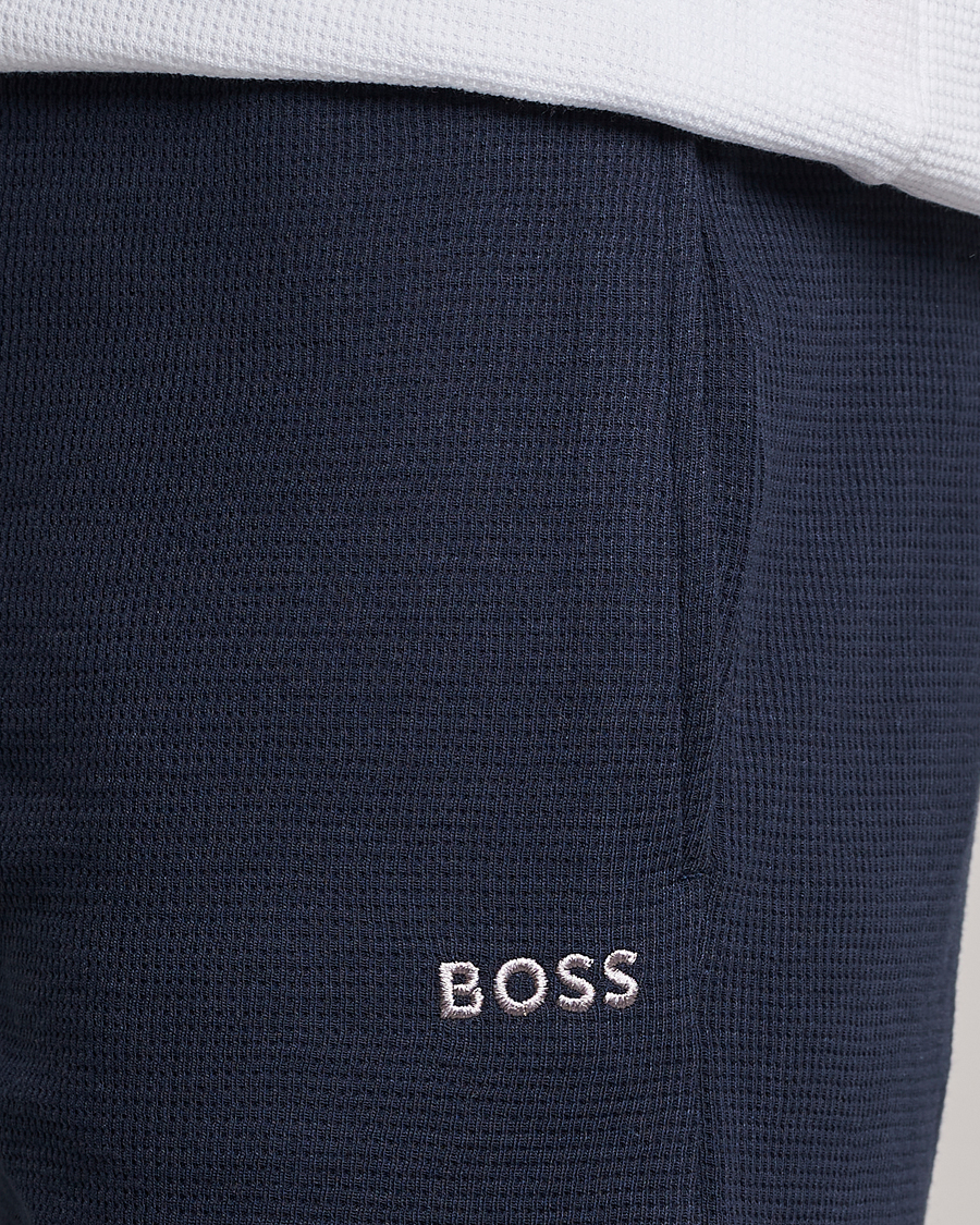 Men | Shorts | BOSS BLACK | Waffle Logo Shorts Dark Blue