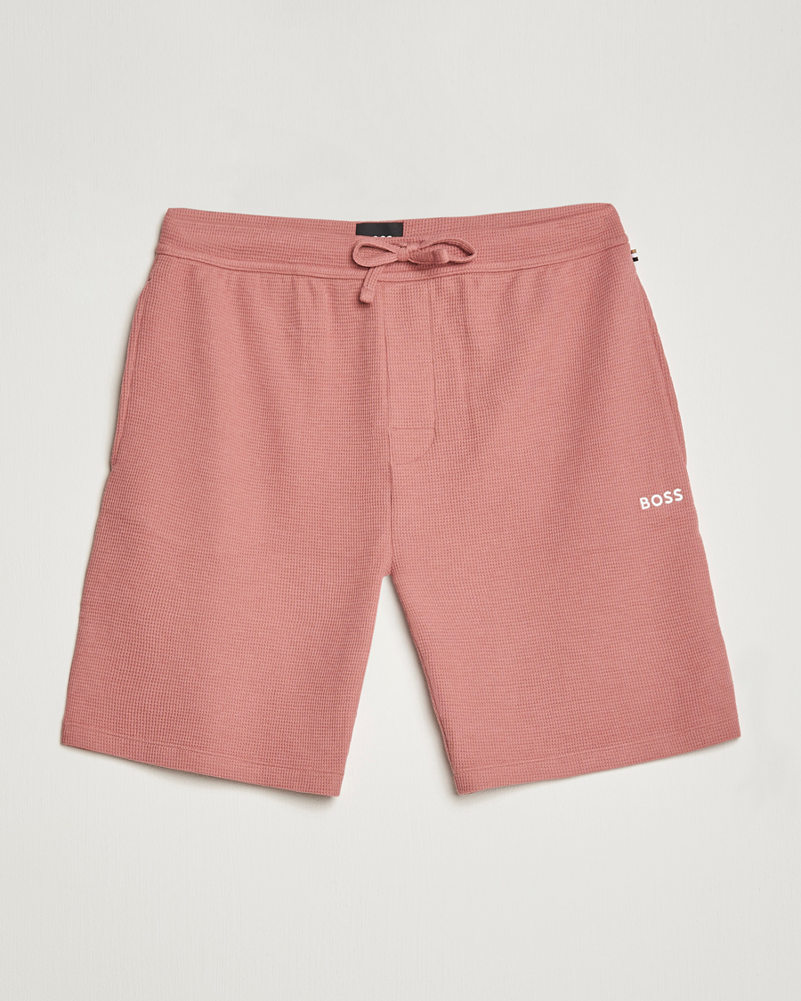 Men | Shorts | BOSS BLACK | Waffle Logo Shorts Open Pink