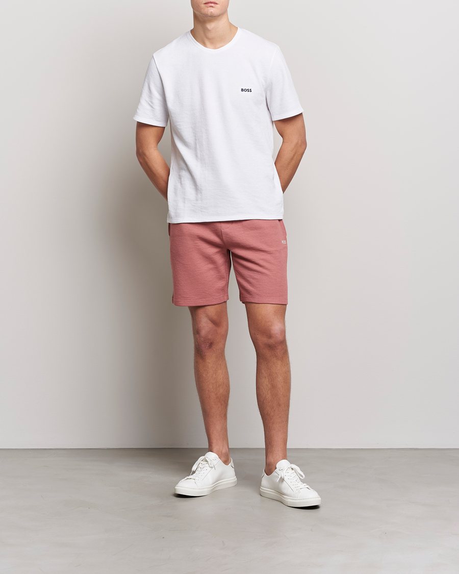 Men | Shorts | BOSS BLACK | Waffle Logo Shorts Open Pink