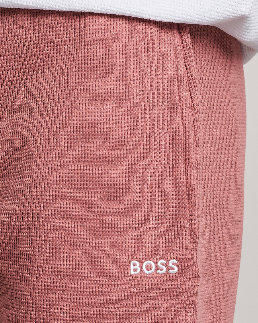 Men | Shorts | BOSS BLACK | Waffle Logo Shorts Open Pink