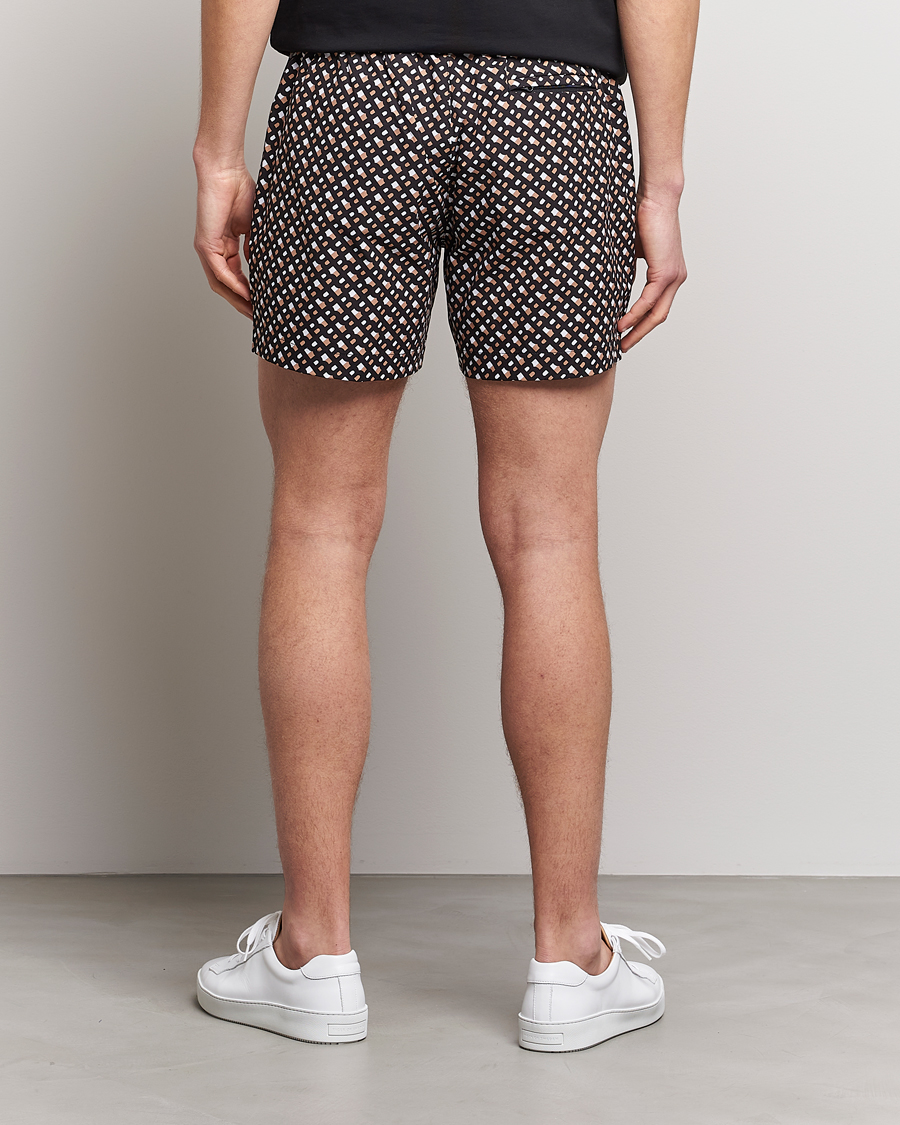 Men | Swimwear | BOSS BLACK | Manu Monogram Logo Swimshorts Black