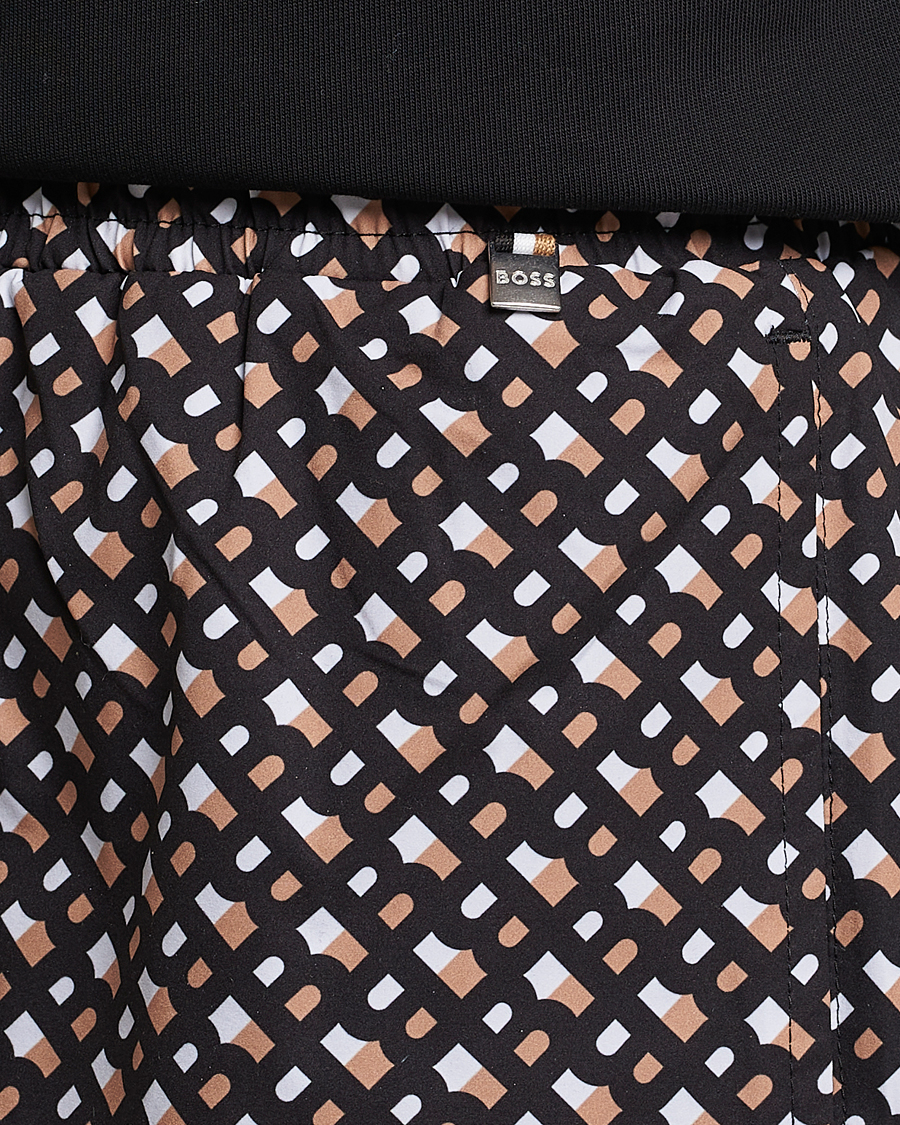 Men | Swimwear | BOSS BLACK | Manu Monogram Logo Swimshorts Black
