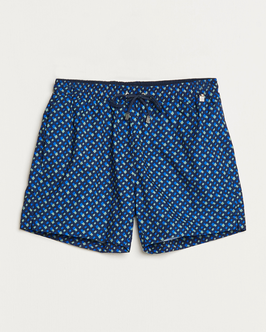 Men | Swimwear | BOSS BLACK | Manu Monogram Logo Swimshorts Dark Blue