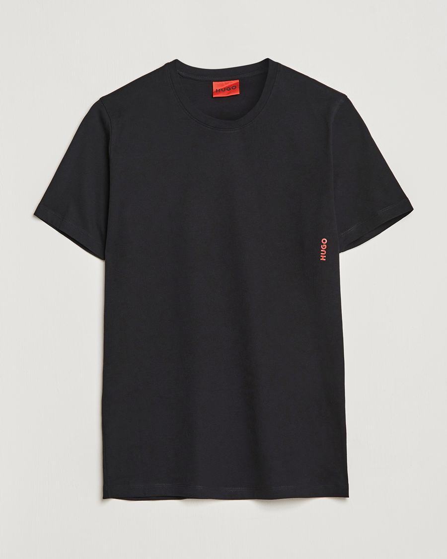 Men | T-Shirts | HUGO | 2-Pack Logo Crew Neck T-Shirt Black