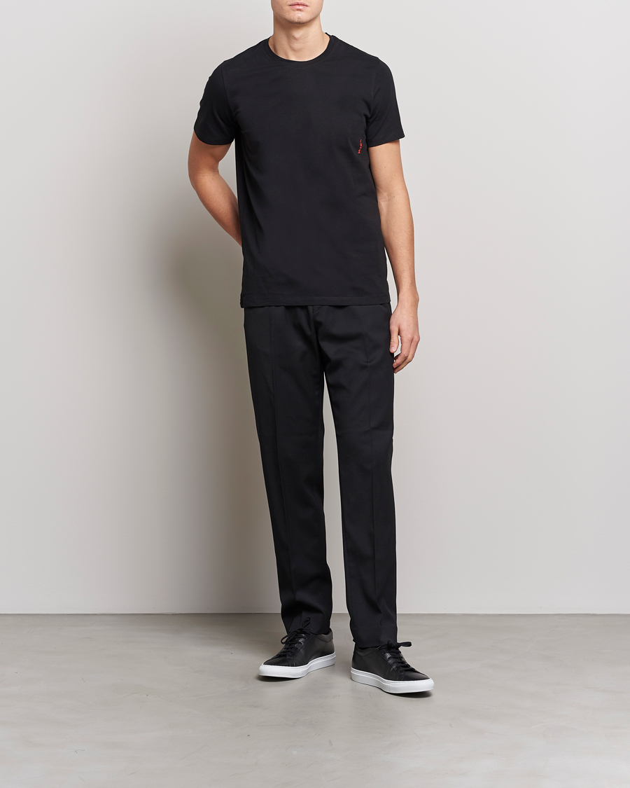 Men | T-Shirts | HUGO | 2-Pack Logo Crew Neck T-Shirt Black