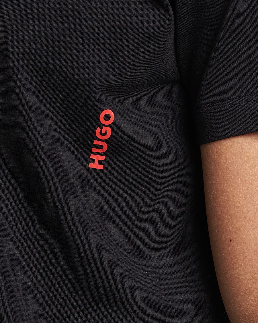 Men | T-Shirts | HUGO | 2-Pack Logo Crew Neck T-Shirt Black