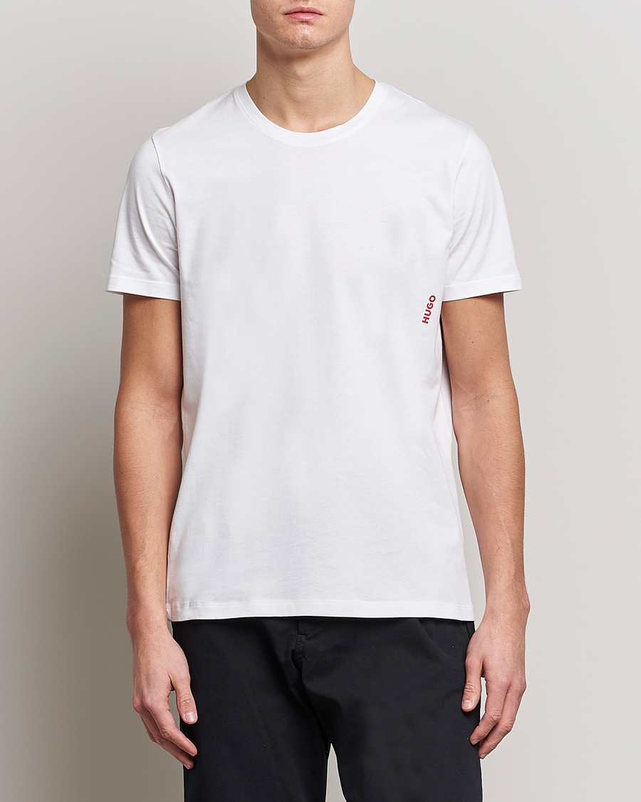 Men | Multipack | HUGO | 2-Pack Logo Crew Neck T-Shirt White