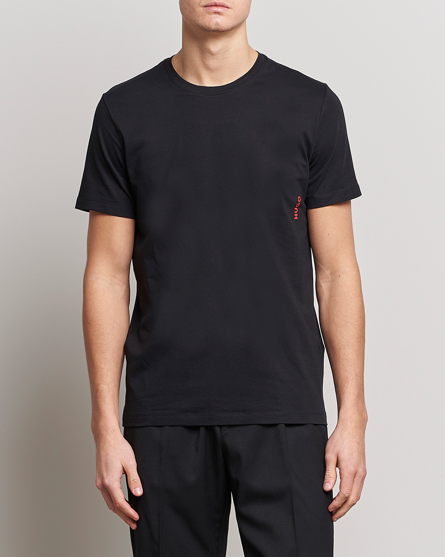 Men | T-Shirts | HUGO | 2-Pack Logo Crew Neck T-Shirt White/Black