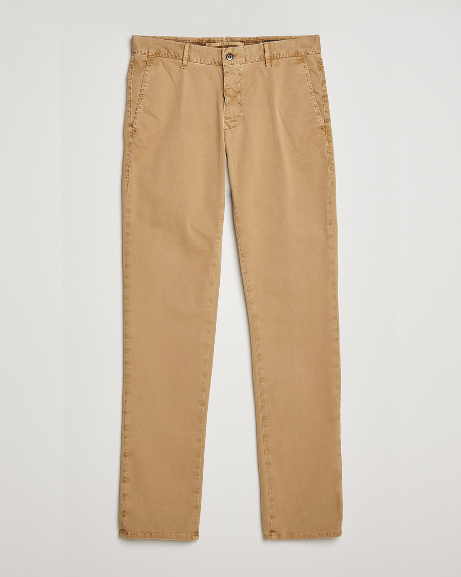 Men | Trousers | Incotex | Slim Fit Garment Dyed Slacks Khaki