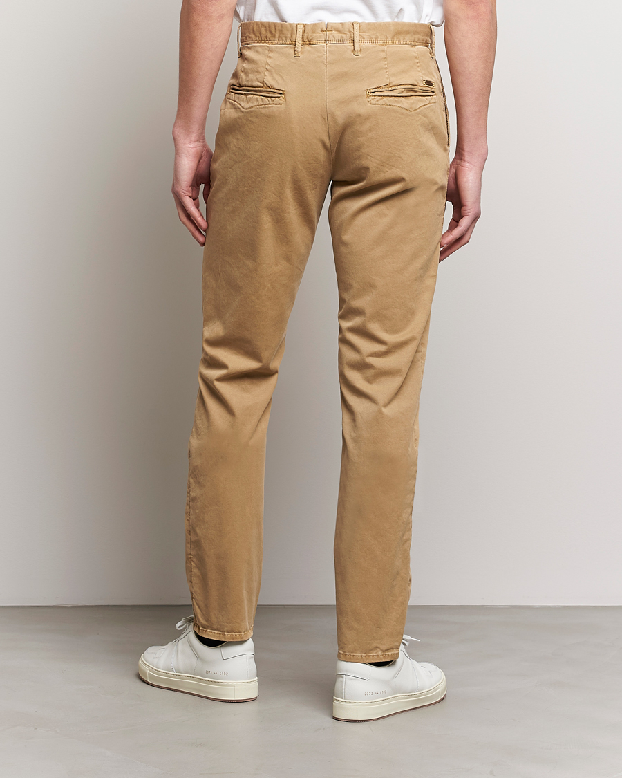 Men | Trousers | Incotex | Slim Fit Garment Dyed Slacks Khaki