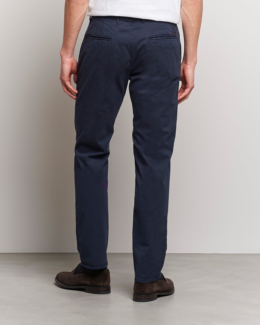 Men | Trousers | Incotex | Slim Fit Garment Dyed Slacks Navy