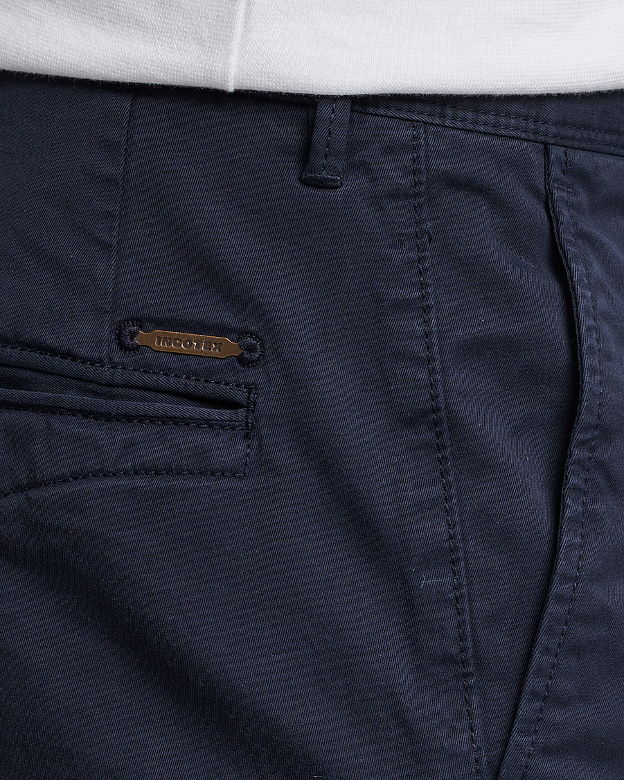 Men | Trousers | Incotex | Slim Fit Garment Dyed Slacks Navy