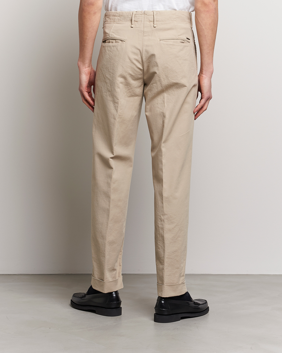 Men | Trousers | Incotex | Regular Fit Cotton Stretch Slacks Beige