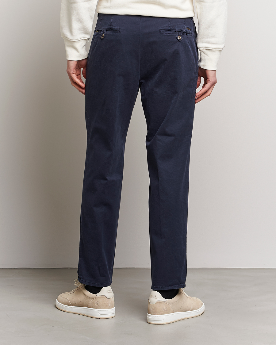 Incotex Tapered Fit Pleated Slacks Navy at CareOfCarl.com