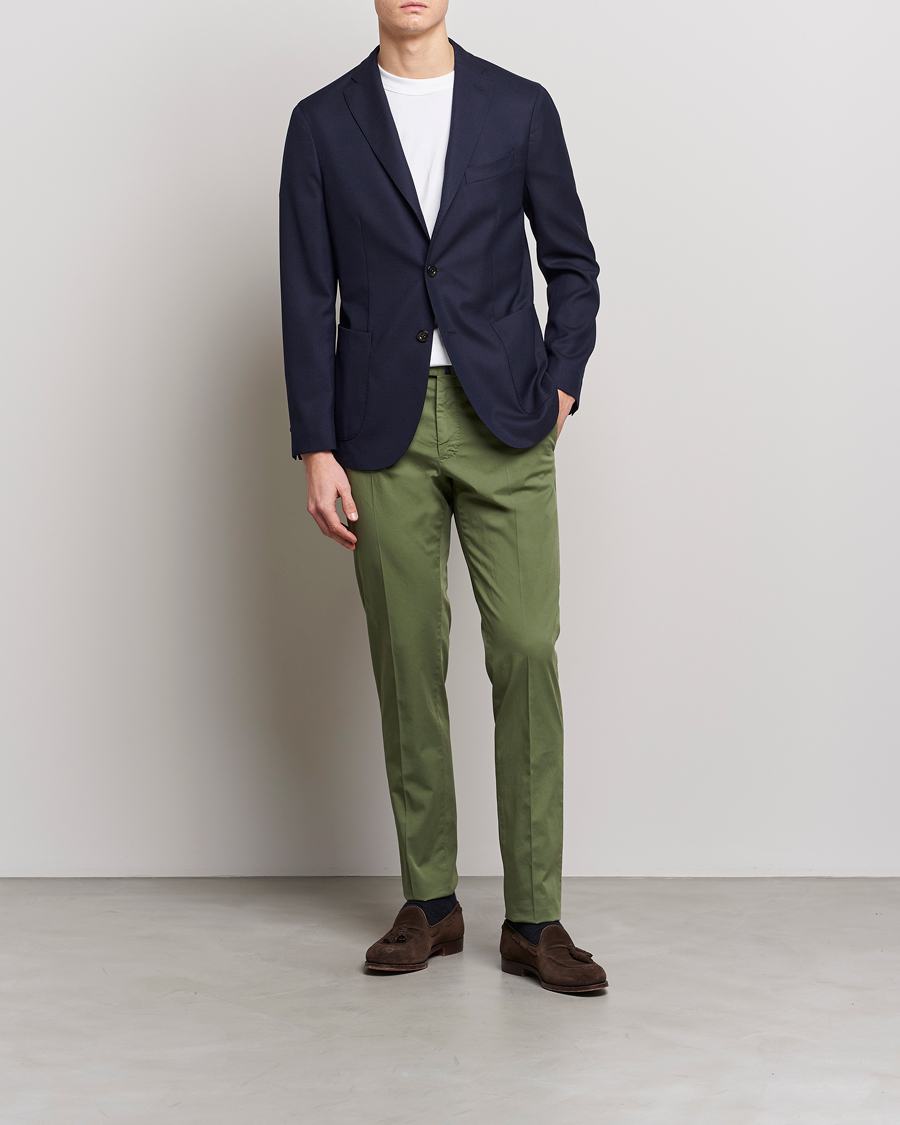 Incotex Slim Fit Comfort Chinos Olive at CareOfCarl.com