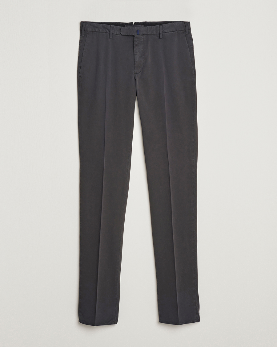 Men | Trousers | Incotex | Slim Fit Comfort Chinos Charcoal