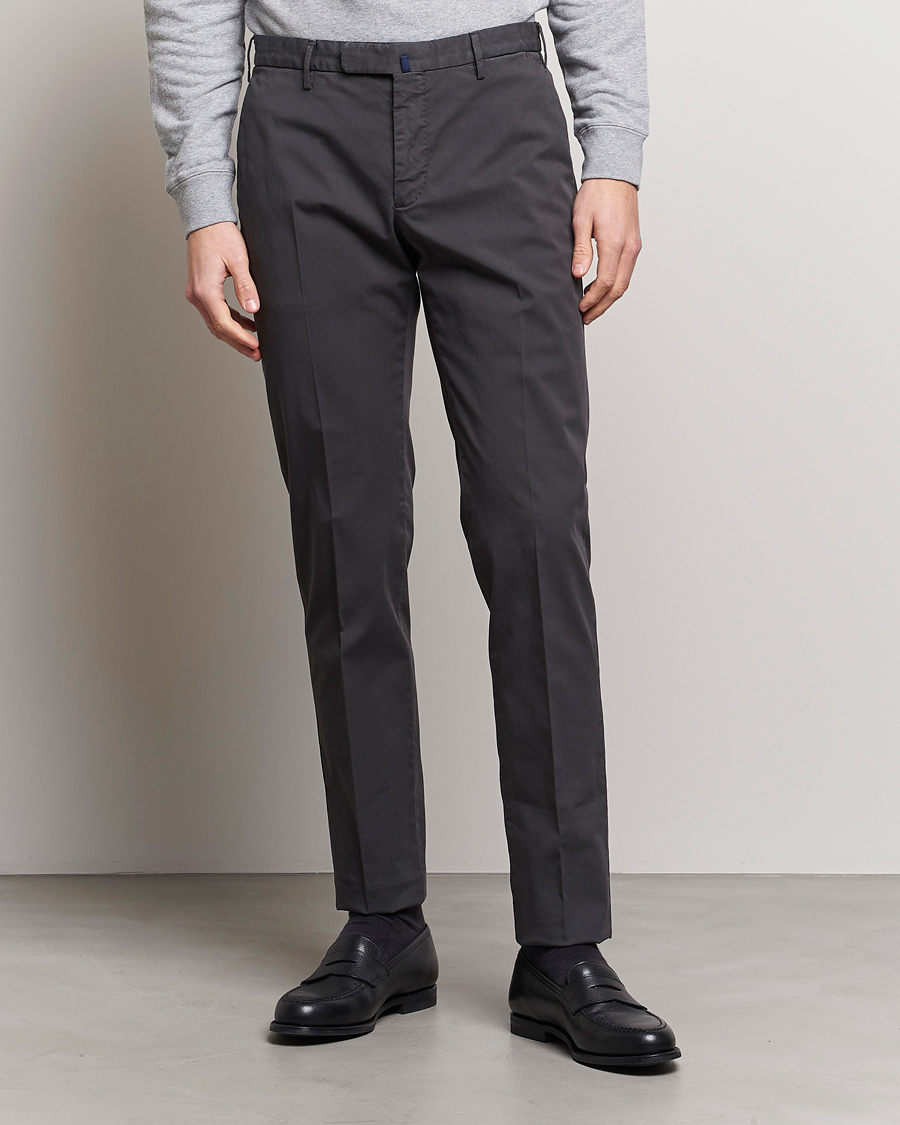 Men | Trousers | Incotex | Slim Fit Comfort Chinos Charcoal