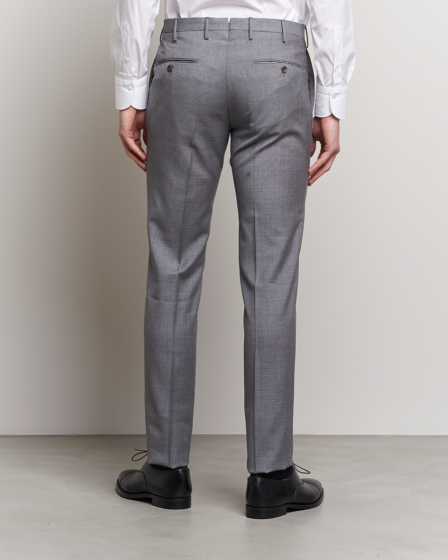 Men | Trousers | Incotex | Slim Fit Tropical Wool Trousers Light Grey