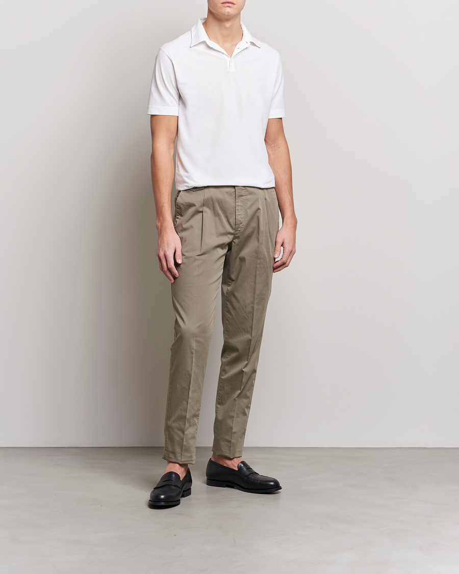 Men | Polo Shirts | Zanone | Ice Cotton Polo White