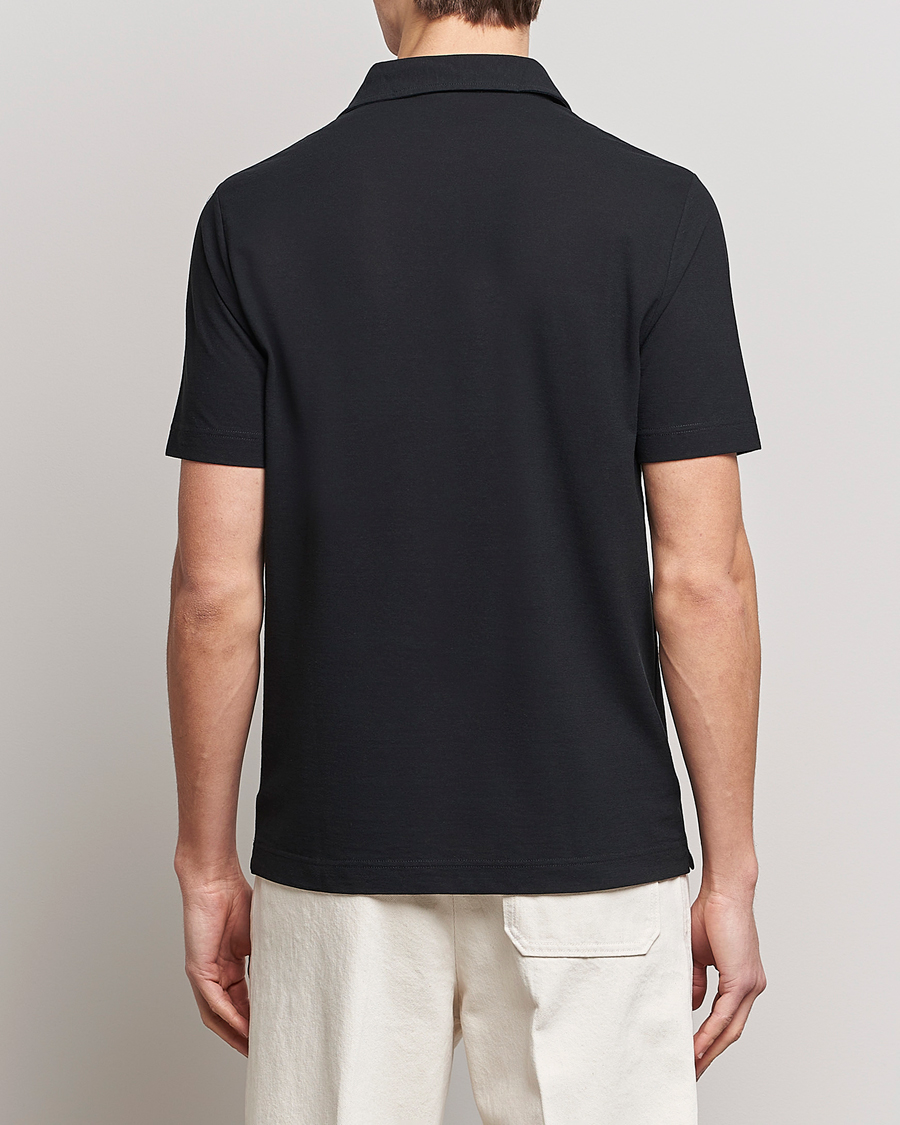 Men | Polo Shirts | Zanone | Ice Cotton Polo Black