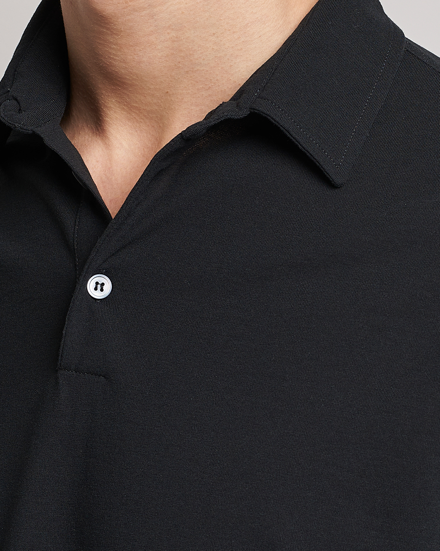 Men | Polo Shirts | Zanone | Ice Cotton Polo Black