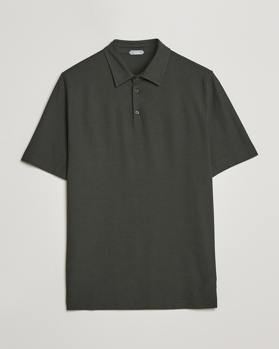 Men | Polo Shirts | Zanone | Ice Cotton Polo Military