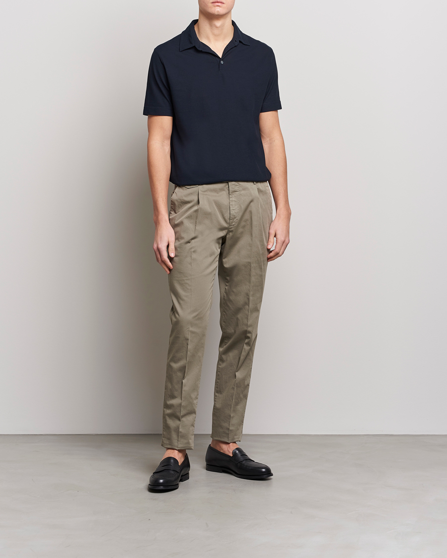 Men | Polo Shirts | Zanone | Ice Cotton Polo Navy