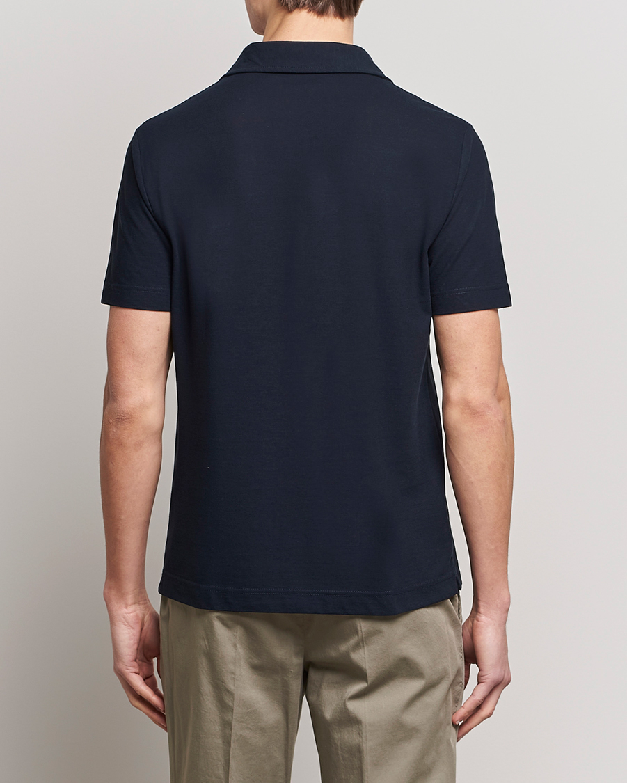 Men | Polo Shirts | Zanone | Ice Cotton Polo Navy