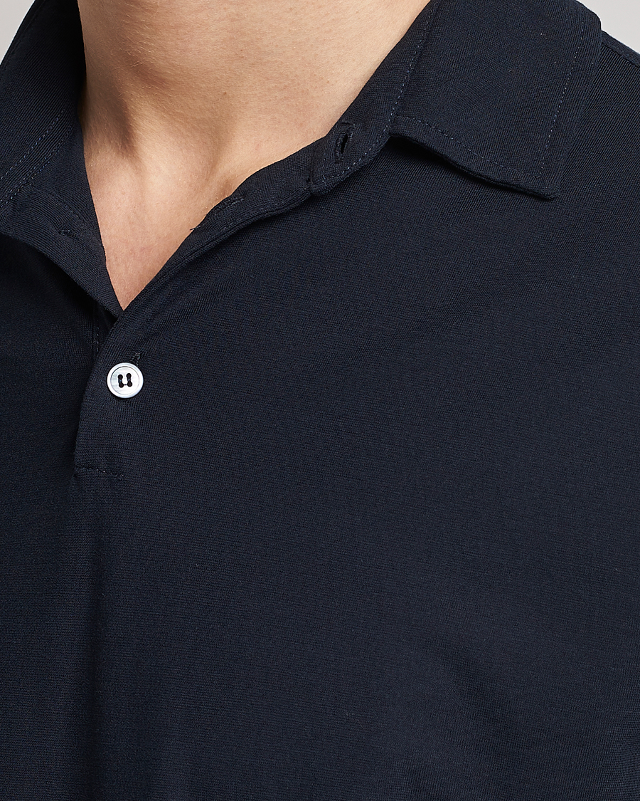 Men | Polo Shirts | Zanone | Ice Cotton Polo Navy