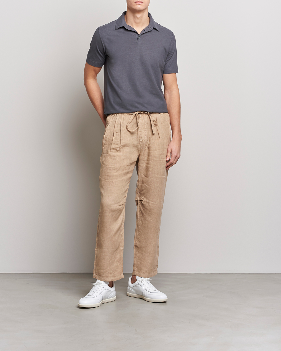 Men | Polo Shirts | Zanone | Ice Cotton Polo Dark Grey