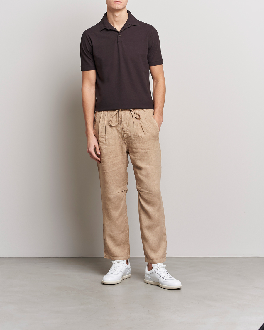 Men | Polo Shirts | Zanone | Ice Cotton Polo Dark Brown