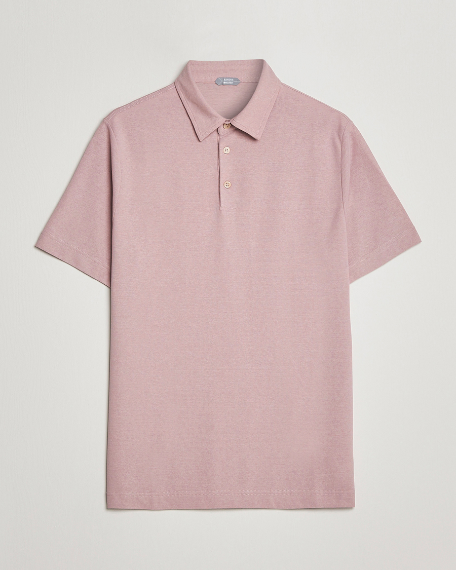 Men | Slowear | Zanone | Ice Cotton Polo Washed Pink
