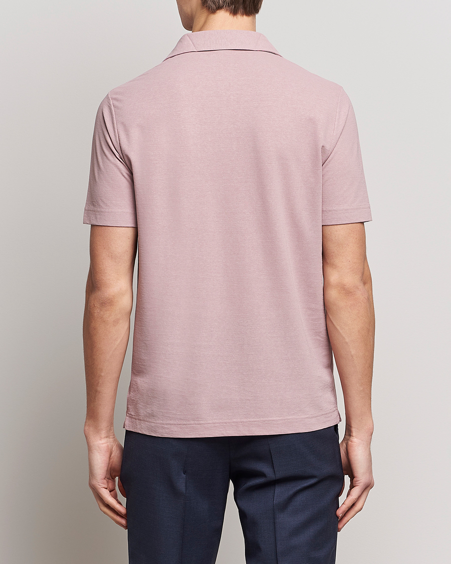 Men | Polo Shirts | Zanone | Ice Cotton Polo Washed Pink