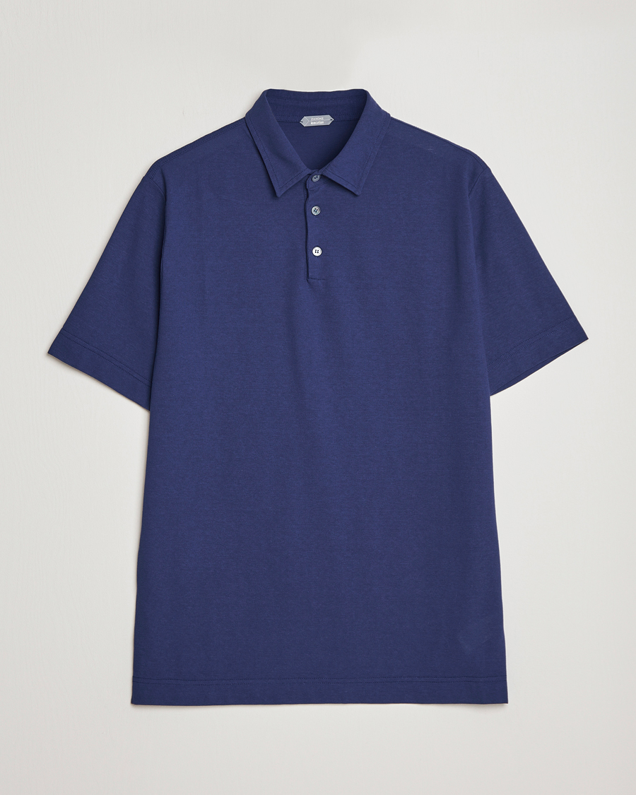 Men | Polo Shirts | Zanone | Ice Cotton Polo Electric Blue