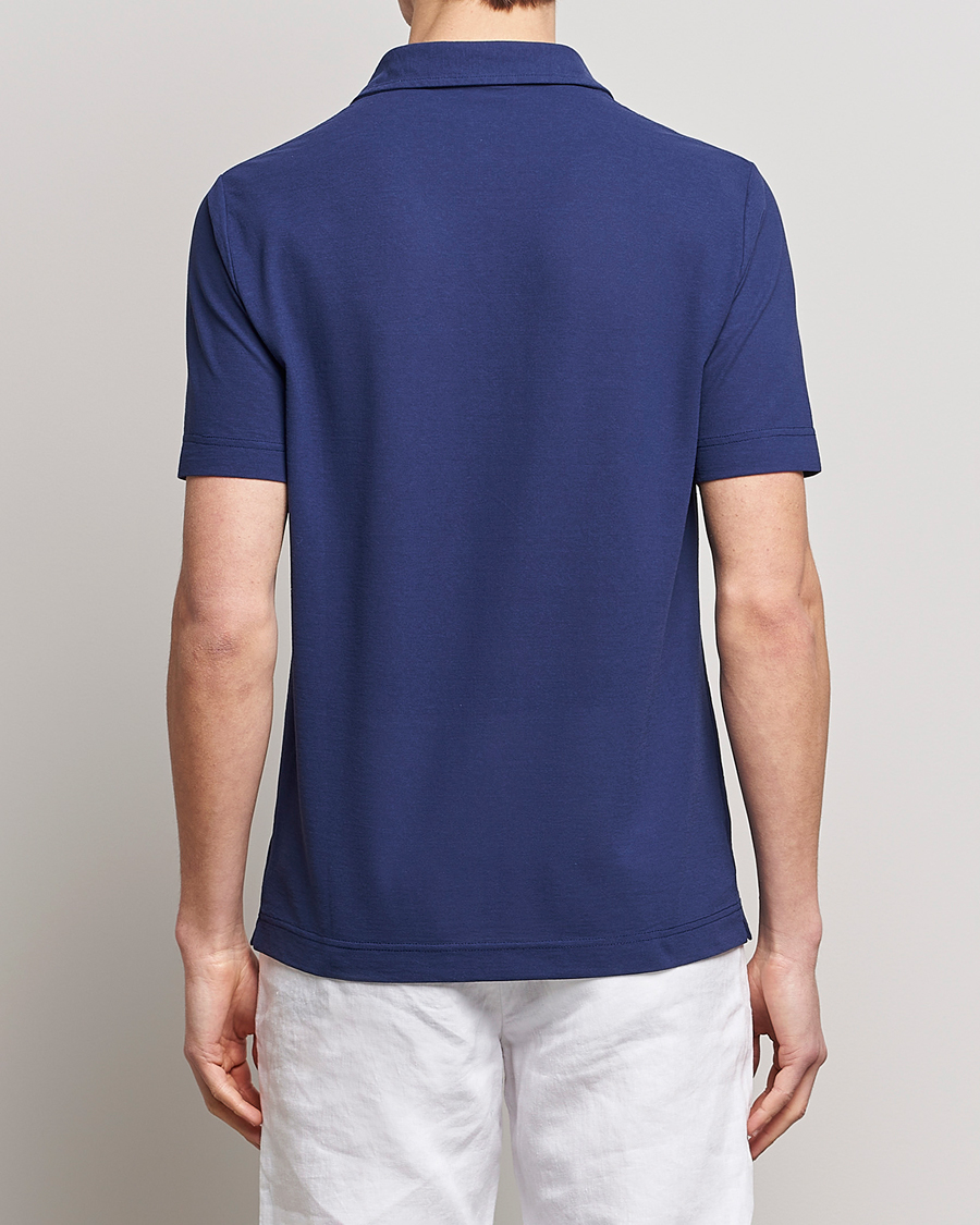 Men | Polo Shirts | Zanone | Ice Cotton Polo Electric Blue