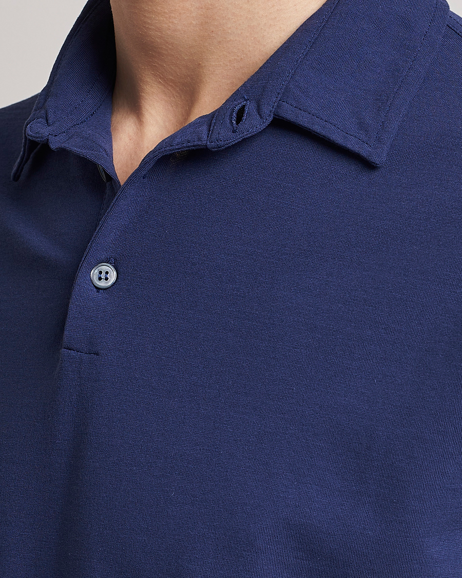 Men | Polo Shirts | Zanone | Ice Cotton Polo Electric Blue