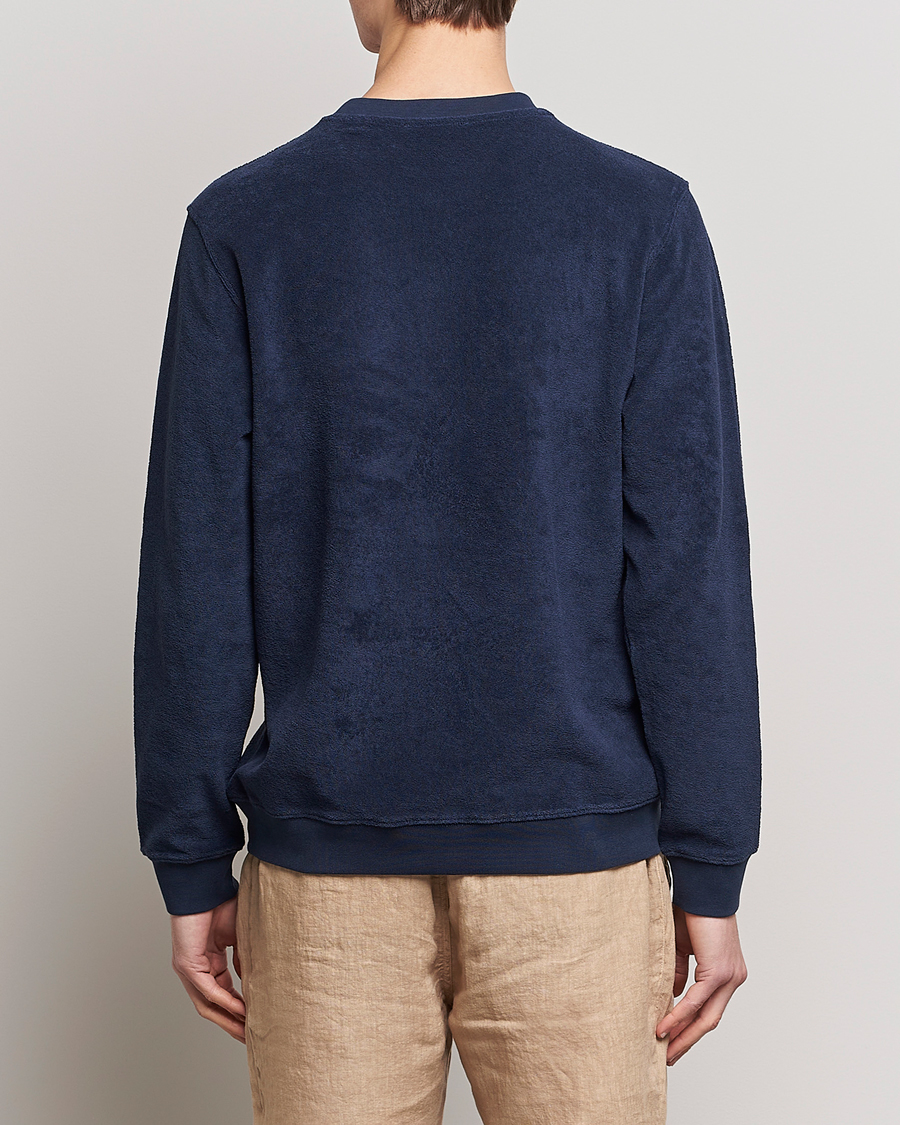 Men | Sweaters & Knitwear | Zanone | Terry Cotton Crew Neck Navy