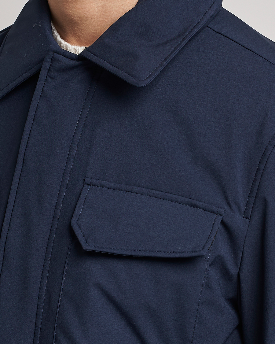 Men | Coats & Jackets | Slowear | Nylon Field Jacket Navy