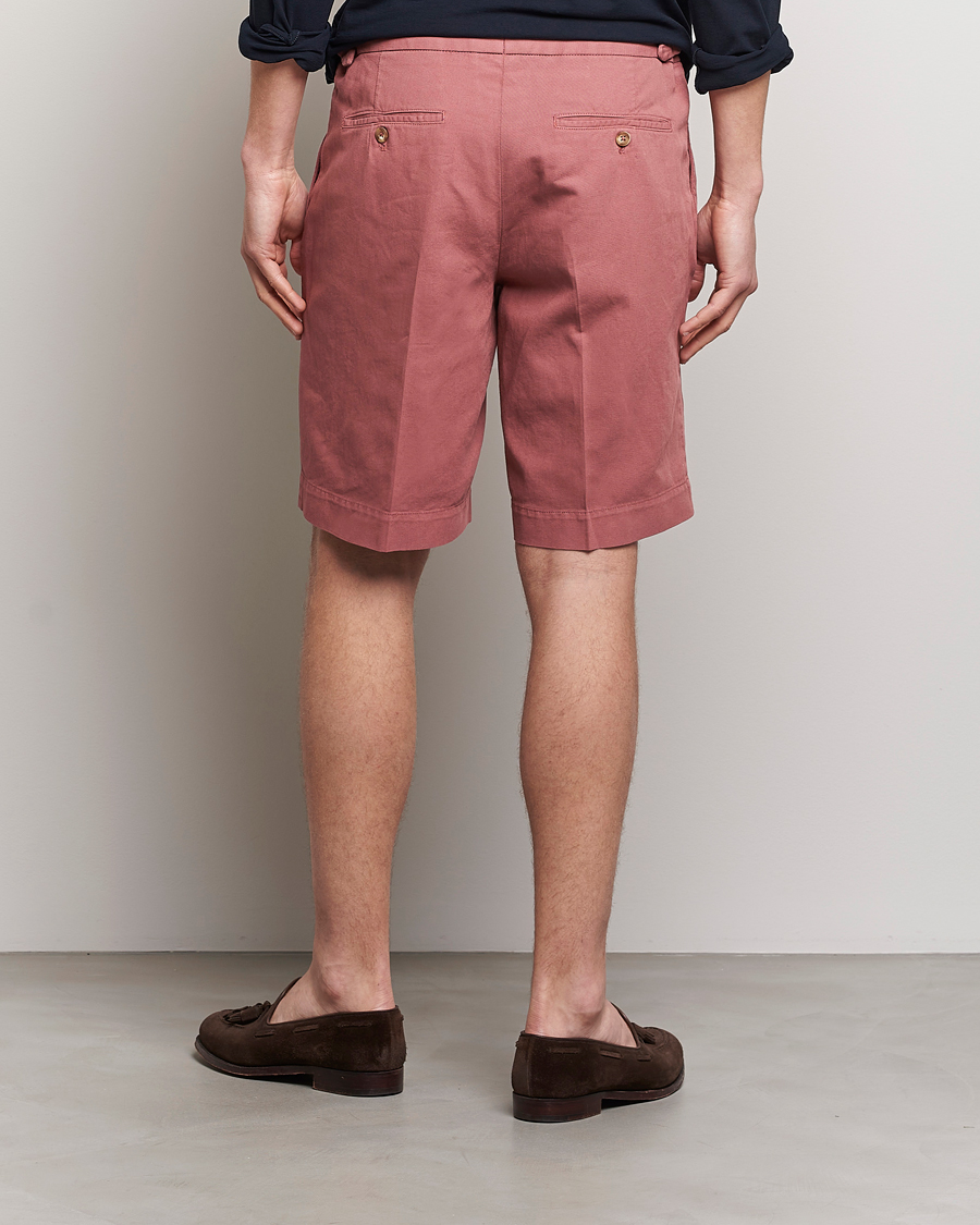 Men | Shorts | Incotex | Pleated Chinolino Shorts Brick
